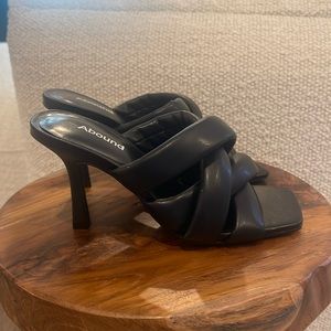 Black open back heel- Abound